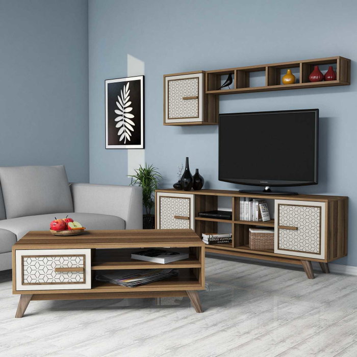 Hanah Home Ayla - Nogal, Crema Hanah Home Ayla - Nogal, Crema